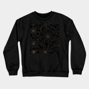 Spiderwebs - ecru on black Crewneck Sweatshirt